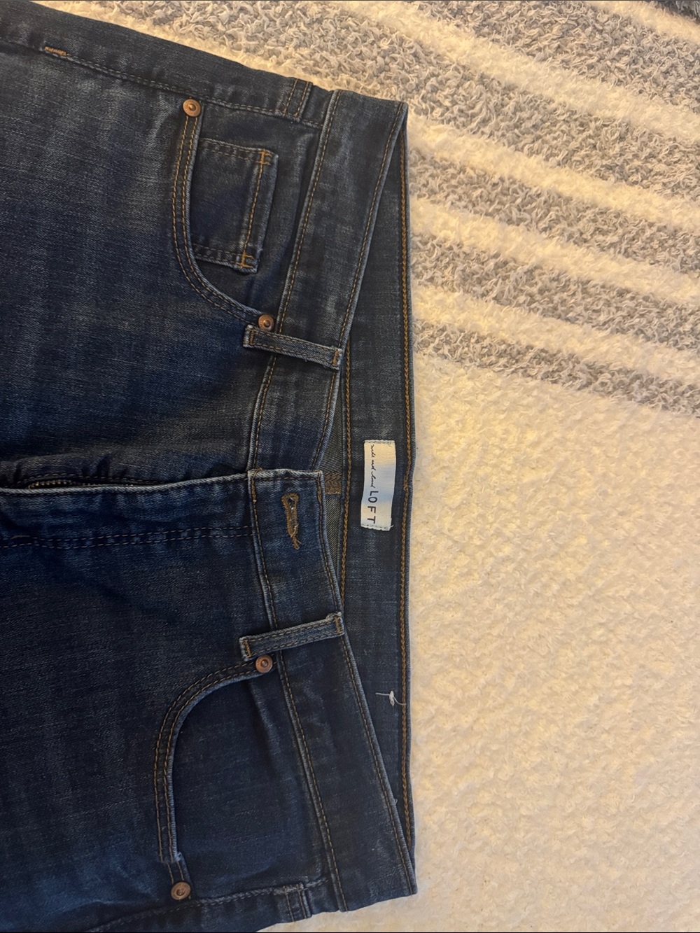 LOFT Women's Dark Blue Stretch Denim Jeans